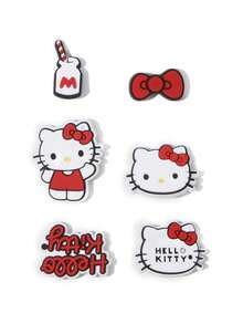 Sanrio Hello Kitty 男女鞋饰 - 3D 可爱时尚可拆卸鞋饰，适合春夏搭配木屐和凉鞋 - 彩色 - 查看 5