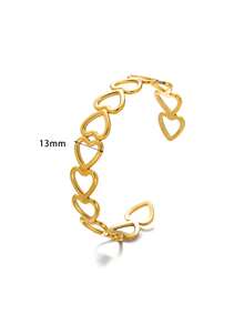 1pc Romantic Hollowed-Out Heart Open Cuff Bracelet For Women Stainless Steel Bracelet Christmas Jewelry Unisex Party Gift Decoration - 1 - View 8
