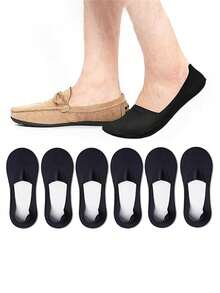 3 Pairs Men's Thin Low-Cut Invisible Socks, Seamless Fit For Comfortable Strides; Breathable, Soft, - Multicolor - View 13