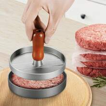 1pc Hamburger Meat Patty Maker, Burger Press, Round Meat Patty Mold, Kitchen Hamburger Meat Press, Aluminum Alloy Meat Patty Maker, Rice Ball Burger Meat Patty Press, Kitchen Home Sandwich Hamburger Meat Press - Multicolor - View 5