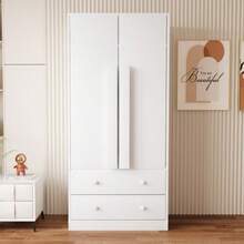 Wardrobe 70*40*170 Cm, Double Door Design, With Drawers And Storage Compartments, White (Previous Reference: LDB00307AAK) - White - View 5