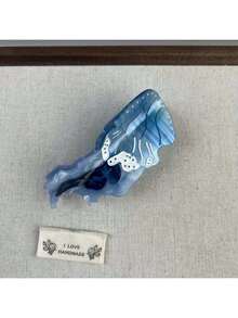 1 pièce Pince à cheveux en acétate de la série océanique, pince à cheveux en forme de baleine de conception de niche, accessoire pour cheveux de gros, pince pour queue de cheval, nouvelle pince à cheveux en acétate de la série océanique avec strass en forme d'étoile de mer pour les frontières, pince à cheveux haut de gamme pour chignon, pince à cheveux en acétate fluide en forme d'étoile de mer fraîche, pince à cheveux élégante haut de gamme multicolore, accessoire de mode pour les cheveux, pince à cheveux pour femmes - Multicolore - Voir 18