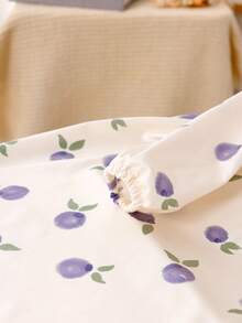 1件幼儿断奶围兜，幼儿长袖喂食围兜带食物接住袋，易于清洁和水洗，可固定在高脚椅上 - 彩色 - 查看 6