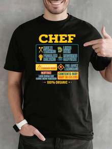 Chef, divertido solucionador de problemas, cerveza, algodón suave, corte holgado, informal, transpirable - Negro - Ver 1