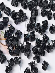 10PCS, Mini Claw Clips ,Great For Design Women's Hairstyles And Decorative Headpieces, Party Hairstyles,Nonslip Strong Grip,Small Claw Clips For Thin/Medium Thick Hair, Multifunction ClampClips Elegant Hair Clips Women Hair Claw Hair Clutch Winter Hair Accessories - Black - View 3