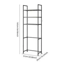 1件浴室收纳架，2/3层马桶架，洗衣机架，黑色，浴室整理架，节省空间的家用收纳架 - 黑色 - 查看 7