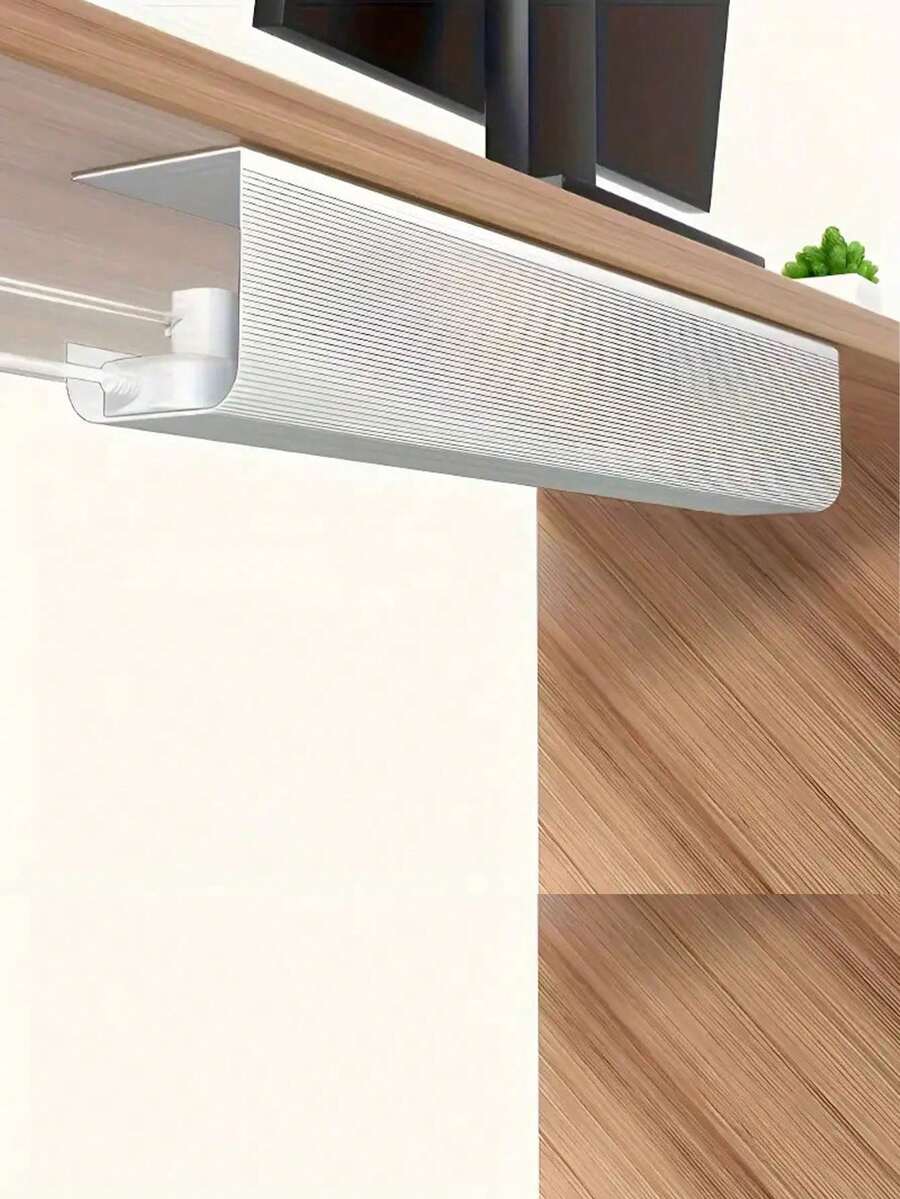 1pc Cable Management Clip, Wire Organizer Holder, Cable Tie, Cable Anchor Under Desk Cable Management Rack, Under Table Wire Organizer, Computer Cable Tray, Cable Concealer Box, Wire Organizer Tray, No Drill Desk Cable Management - Multicolor - View 1