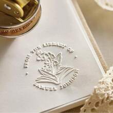 1 con dấu dập nổi cá nhân hóa, con dấu dập nổi thủ công tùy chỉnh, con dấu dập nổi logo, con dấu dập nổi logo đám cưới, con dấu dập nổi sách thư viện - Nhiều màu - Xem 4