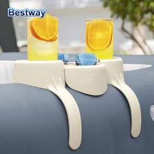 Bestway 60306 1PC Summer Pool And Winter Spa Dual Purpose Cup Holder Cup Tray Outdoor Hot Tub And Spa Accessory Portable Inflatable Spa Beverage Tray - White - View 2