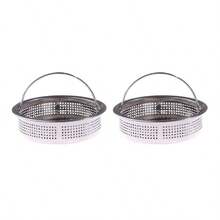 1 pieza Colador de fregadero de acero inoxidable de tamaño pequeño - Protector de drenaje de cocina eficiente, fácil de limpiar, anti-obstrucción, anti-óxido, apto para lavavajillas - Accesorio de cocina esencial para uso doméstico, restaurante y comercial - Plateado - Ver 18