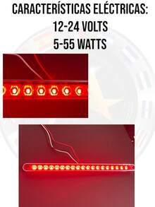 Barra De 31 Cm Con 20 Potentes Leds 12-24v - ROJO - Ver 6