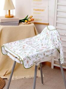 1件幼儿断奶围兜，幼儿长袖喂食围兜带食物接住袋，易于清洁和水洗，可固定在高脚椅上 - 彩色 - 查看 10