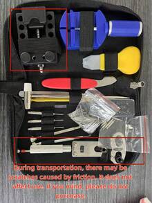 147件套豪华手表维修工具套装 - 钟表维修、制表和保养的完整拆卸套装 - 包括钳子、螺丝刀以及专业人士和业余爱好者必备的其他工具