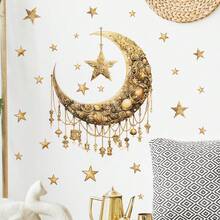 1pc Creative Middle Eastern Hanging Lamp Wreath Wall Sticker, Removable PVC Decal, Suitable For Bedroom, Living Room Or Study, Eid Decoration - Multicolor - View 15