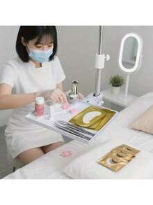 1 Kẹp giữ mi đen trắng chất liệu ABS, tương thích với đèn Moonlight và phụ kiện kẹp mi dạng vòng với thiết kế gập cố định. 1 Khay đựng mi nối - Đế chắc chắn, chịu lực cao, không cần nguồn/pin, tương thích với đèn Moonlight và đèn dạng vòng, thích hợp cho trang điểm chuyên nghiệp, tại nhà, tại tiệm và chụp ảnh - màu đen - Xem 5