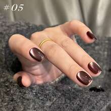 10毫升 1支装 苹果红玻璃珠磁性猫眼美甲凝胶，法式美甲，黑色指甲，绿色指甲，紫色指甲，丝绸美甲，以吻封缄猫眼凝胶指甲油，白色，2025秋冬新款美甲，UV灯美甲，适用于脚趾甲，红色指甲，蓝色指甲油 - 彩色 - 查看 9