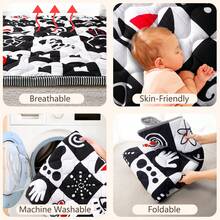 Primlect Baby Play Mat, 50x50 Playpen Mat With Super Soft Touch, Activity Mat With Upgraded Anti-Slip Bottom, Machine Washable Crawling Mat For Floor & Picnic - 高對比度 - 查看 5