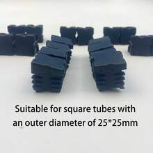 4个/20个/100个黑色椅腿套，花形加厚防滑脚垫，适用于25*25mm方管，适用于餐厅、家庭、酒店、餐椅