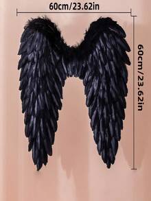 White Angel Feather Wings - Holiday Party Decor, Scene Decoration, Children & Adult Fashion Show Performance Costume, Christmas Headpiece, Valentine's Day Date Accessory, Handmade Party Prop, Cosplay Black Angel Wings Party, Christmas Party Decorations, Costume Stage Supplies, Christmas Party Supplies, Halloween Party Supplies, Wearable Costume Prop, Holiday Costume Prop, Holiday Photo Prop, Suitable For Adults & Children - Nhiều màu - Xem 19