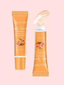 1pc Fruit Flavored Lip Jelly, Highly Moisturizing Lip Oil, Fruit Scented - Multicolor - View 16