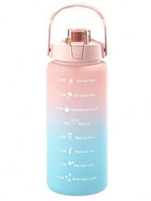 3-PieceMotivational Water Bottle Set - Leak-Proof, For Gym, Hiking & Camping - Perfect For Fitness Goals, Hand Wash Only