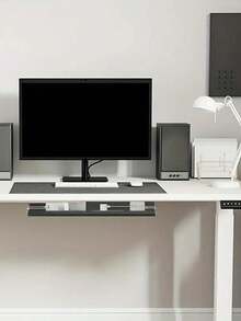 1pc Cable Management Clip, Wire Organizer Holder, Cable Tie, Cable Anchor Under Desk Cable Management Rack, Under Table Wire Organizer, Computer Cable Tray, Cable Concealer Box, Wire Organizer Tray, No Drill Desk Cable Management - Multicolor - View 2