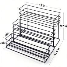 12 Bottle Capacity Coffee Syrup Organizer 3 Tier Coffee Syrup Stand Shelf For Coffee Bar Kitchen Small Wine Rack For Bar Family Storage For Syrup Wine Dressing - 3 Tier - View 2