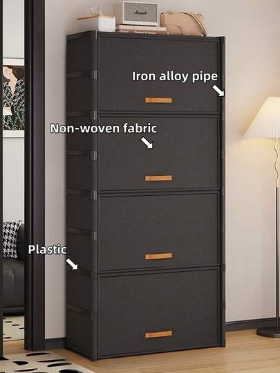 1pc Covered Dust-Proof Shoe Rack, Storage Shelf, Space-Saving, Sturdy & Fashionable, Easy To Assemble & Disassemble, Portable, Suitable For Living Room, Bedroom, Entryway, Office, Home, Multi-Layer Storage, Holiday Gift, Valentine's Day Gift, Children's Gift