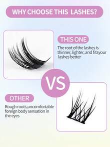 MAGEFY 800 sợi mi giả tự làm, mi giả dạng chùm 40D/60D/80D/100D, chiều dài 9-15mm, kiểu mắt mèo xòe, chất liệu giả lông chồn mềm mại và bông xốp, giúp mi dài và mỏng, nhiều sợi đơn lẻ, lý tưởng cho trang điểm, du lịch và tiệc tùng. - D - Xem 8