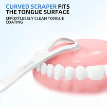 30 Cái/Túi Dụng Cụ Cạo Lưỡi Dùng Một Lần Có Que Nha Khoa, Dụng Cụ Cạo Lưỡi Bằng Nhựa Đa Năng, Hơi Thở Thơm Mát, Dụng Cụ Chăm Sóc Răng Miệng - trắng - Xem 3