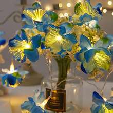 1 pieza Luces LED con flores de jazmín de noche, iluminación decorativa para boda, fiesta festiva, decoración del hogar