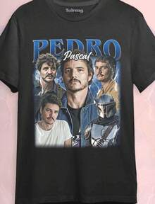 Pedro Pascal Softstyle T-Shirt_ Mandalorian, Narcos & Oberyn Martell Fan Tee.Jpg - 黑色 - 查看 1
