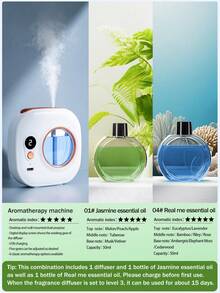 1 White Car Air Freshener Diffuser, Car Fragrance Accessories, Car Mounted Fragrance Machine With LED Atmosphere Light, Ultrasonic Atomization Car Mounted Air Purifier, Car Mounted Household Dual-Use, Mini Portable Wall Mounted, High Beauty USB Power Mute Operation, Necessary Car Supplies - White - View 30