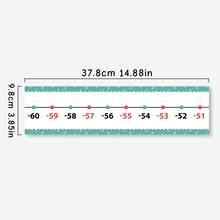 Juego de tarjetas con línea numérica gigante (-100 a 100): Líneas numéricas matemáticas grandes para pared de aula y aprendizaje matemático elemental - Multicolor - Ver 3
