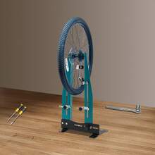 WOBENFOG Wheel Truing Stand, 27.5-29 Inch Wheel Tire Truing Stand Tabletoptire Rims Repair Tool, Bicycle Wheels Maintenance Instrumentation For Folding Bikes, Road Bikes, Mountain Bikes, E-Bikes, City Bikes - Blue + Black - View 10