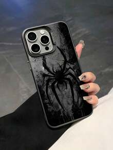 Spider Web Pattern Phone Case, Shockproof Creative Matte Frosted Phone Protective Cover, Holiday Gift For Kids.Christmas Accessories. - 灰色 3 - 查看 4