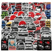 50pcs Racing Car Stickers, Sticker Collection, Christmas Gift, Small Gift, Collectibles - Multicolor - View 2