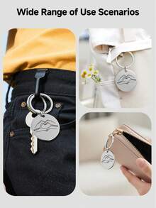 Ayotu Llaveros personalizables, llaveros personalizados para padres de la mano, se pueden personalizar con 1-6 nombres, convirtiéndolos en un regalo perfecto para nuevos padres. El mejor regalo de llavero estilo papá, adecuado como accesorio de llavero. Organizador de viaje - Multicolor - Ver 4