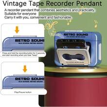 The New Mini Retro Recorder Keychain Cassette Can Play Music Recording Fun Small Portable Hanging Piece. Christmas, Halloween, And The Best Gifts For Birthdays