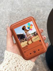 Customized Photo & Text Magnetic Wallet Card Holder, Compatible With IPhone 14 Pro Max 13 12 11, Card Holder Phone Case, Credit Card Holder, Suitable For Phone Case, Credit Card, Transportation Card, ID Card, Customized Album Cover, Customized Song Poster, Personalized Music Poster, Music Plaque Printing, Wedding Gift, Anniversary Gift, Housewarming Gift - Multicolor - View 10