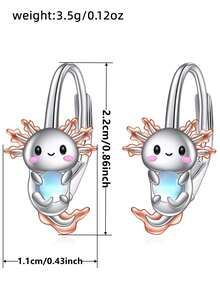1 Pair Cute Hoop Earrings, Suitable For Teenage Girls As Daily Accessory, Party Jewelry Or Birthday Gift - 1# - View 5