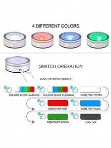 1pc Modern 3D Glass Ball LED Base, Touch Color Changing LED Display Stand - USB/Battery Powered, Decorative Atmosphere For Liquor, Suitable For 3D Crystal Photos, Glass, Acrylic Or Transparent/Translucent Materials, Party, Room, Office Decoration - Multicolor - View 7