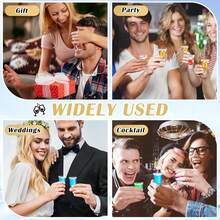 6pcs/1set Shot Glasses Set With Heavy Base Clear Shot Glasses Bulk For Weddings And Cocktail Parties, Tastings, Festivals, Birthdays, BBQs, Bar Party Supplies