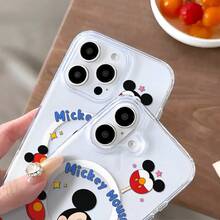Disney Disney. ‌   Mickey Mouse Patterned Phone Case Featuring Table Tnis Design With Happy Elemts. Compatible With 17, 16, 15, 14, 13, 12, And 11 Pro Models. Made From Durable TPU, Offering Shockproof Protection. A Perfect Gift For Family, Frids, Birthdays, Holidays, And Special Occasions..Christmas Accessories. - thông thoáng - Xem 4