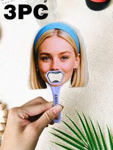 Abridor de botellas con diseño personalizado de rostro, abridor de botellas de cerveza, abridor de botellas con imán adjunto que se puede adherir al refrigerador. Sirve como un regalo decorativo para restaurantes, bares, fiestas y bodas, un regalo ideal para el Día del Padre, un imprescindible para bodas. Es multifuncional, altamente decorativo y reutilizable. - Multicolor - Ver 21