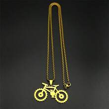 Aesthetic Music Note Heart Of Treble Clef Stainless Steel Necklace For Women Men Gold Color Musical Chain Jewelry - Necklace - View 4