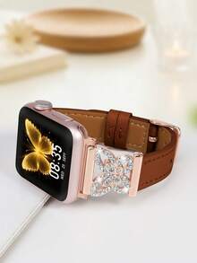 سوار ساعة جلد طبيعي للنساء مقاس 38 مم - 49 مم - إبزيم معدني بشكل فراشة لامع، رفيع وناعم، مقاوم للعرق - سوار ساعة أنيق وعصري، مناسب للأعمال والمواعيد والزفاف والحفلات والاستخدام اليومي - هدية رائعة للمرأة، ملحق ساعة عالي الجودة - بني - مشاهدة 7