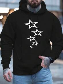 Bluzy z kapturem męskie - Czarne - Zobacz 2