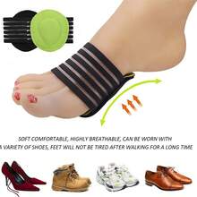 1 Pair Unisex Comfortable Arch Support Foot Bandage Soft Foam Insoles, Arch & Sole Pads - Green - View 6