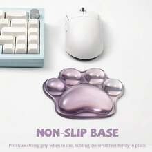 Cat Paw  Wrist Rest, Clear Gel  Wrist Support Pad, Cute Purple Ergonomic Wrist Cushion For , Soft Transparent Wrist Pain Relief For Office Home Desk Computer , Purple Gradation,CatPawCatPaw - 貓爪貓爪 - 查看 8